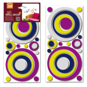 Sticker 3D Colourful circles Home Decor Line