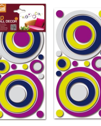 Sticker 3D Colourful circles Home Decor Line