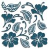 Adesivo murale 3D Flowers and Leaves Home Decor Line