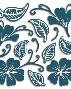 Adesivo murale 3D Flowers and Leaves Home Decor Line