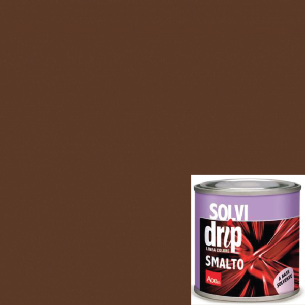 SMALTO AL SOLVENTE ACEM SOLVIDRIP RAL 8011 BRUNO NOCE DA 0,125 L